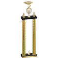 Double Gold Carbon Fiber Fourth Place Cars Trophy