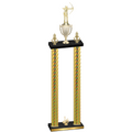 Double Gold Carbon Fiber First Place Archery Trophy