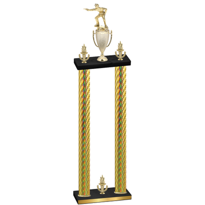 Double Gold Carbon Fiber Victory Shooter Trophy