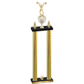 Double Gold Carbon Fiber First Place Weights Trophy