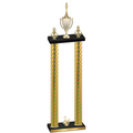 Double Gold Carbon Fiber Second Place Chess Trophy