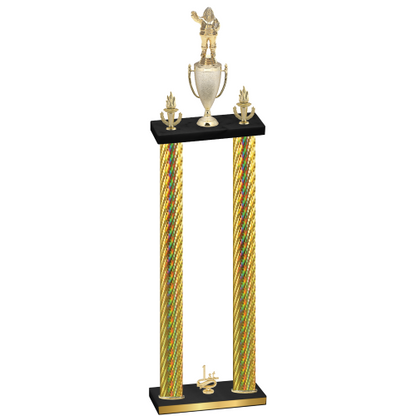Double Gold Carbon Fiber First Place Holiday Trophy