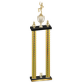 Double Gold Carbon Fiber Year Majorette Trophy