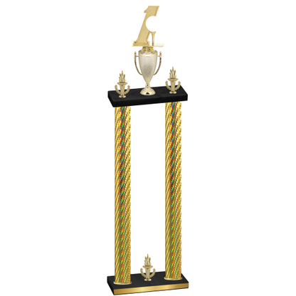 Double Gold Carbon Fiber Victory Golf Trophy