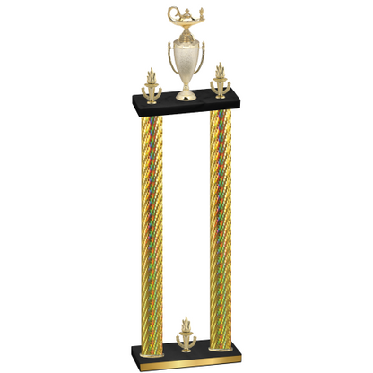 Double Gold Carbon Fiber Victory Academics Trophy