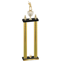 Double Gold Carbon Fiber First Place Baseball Trophy