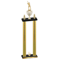 Double Gold Carbon Fiber Second Place Baseball Trophy