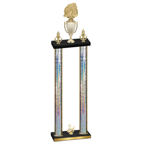 Double Silver Glacier Second Place Soccer Trophy