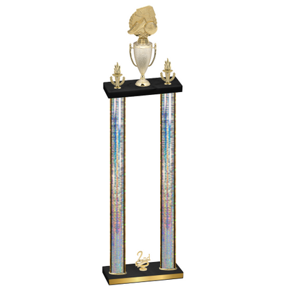 Double Silver Glacier Second Place Soccer Trophy