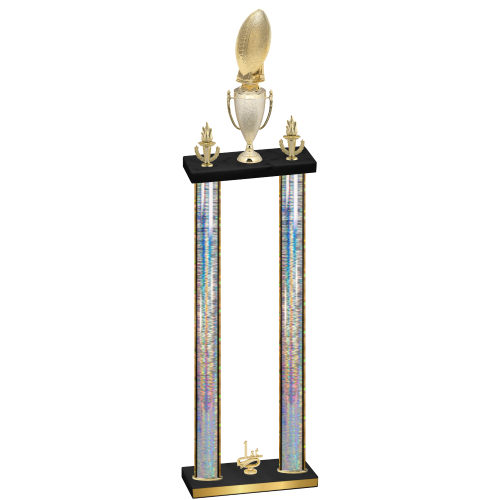 Double Silver Glacier First Place Football Trophy