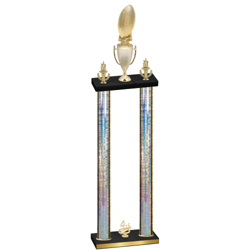 Double Silver Glacier Fourth Place Football Trophy