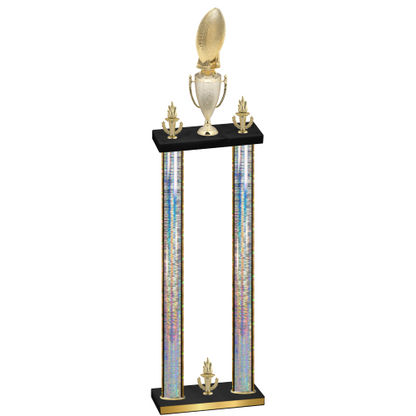 Double Silver Glacier Victory Football Trophy