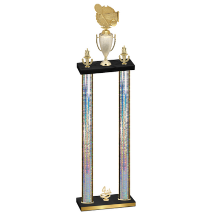Double Silver Glacier Fourth Place Tennis Trophy