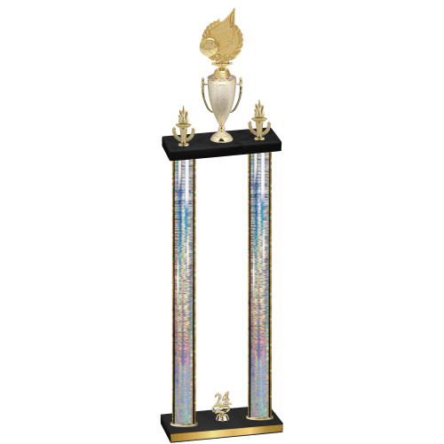 Double Silver Glacier Year Volleyball Trophy