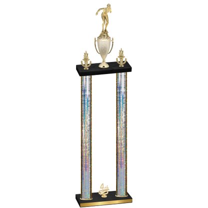 Double Silver Glacier Fourth Place Tennis Trophy