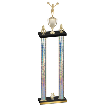 Double Silver Glacier Year Cheerleading Trophy