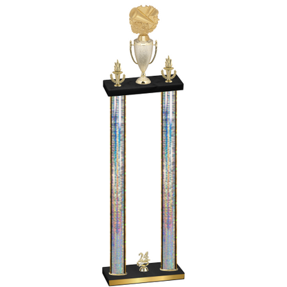 Double Silver Glacier Year Cheerleading Trophy