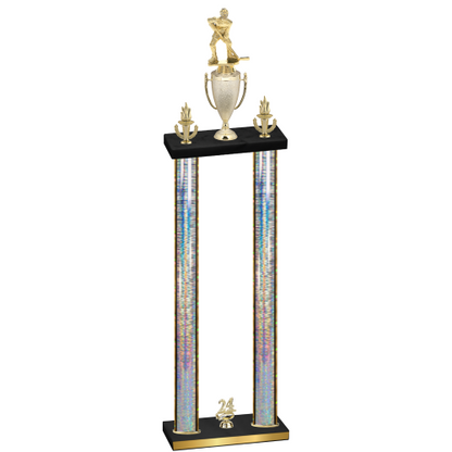 Double Silver Glacier Year Hockey Trophy