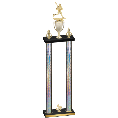 Double Silver Glacier Fourth Place Lacrosse Trophy