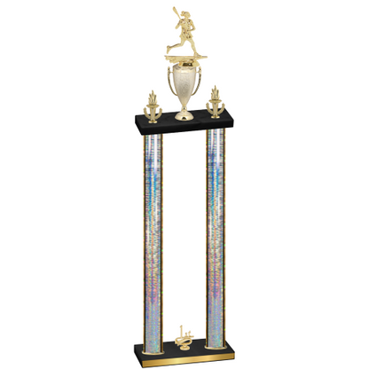 Double Silver Glacier First Place Lacrosse Trophy