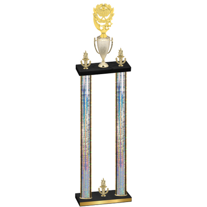 Double Silver Glacier Victory Pickleball Trophy