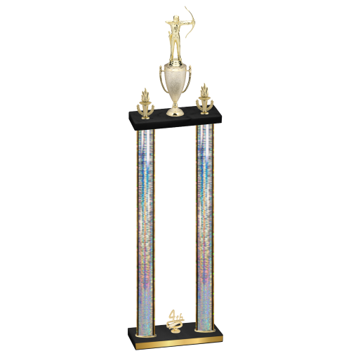 Double Silver Glacier Fourth Place Archery Trophy