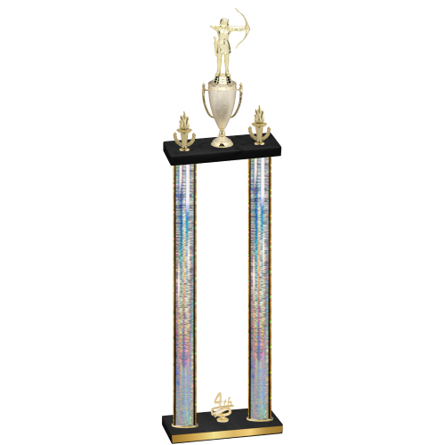 Double Silver Glacier Fourth Place Archery Trophy