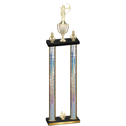 Double Silver Glacier Fourth Place Archery Trophy