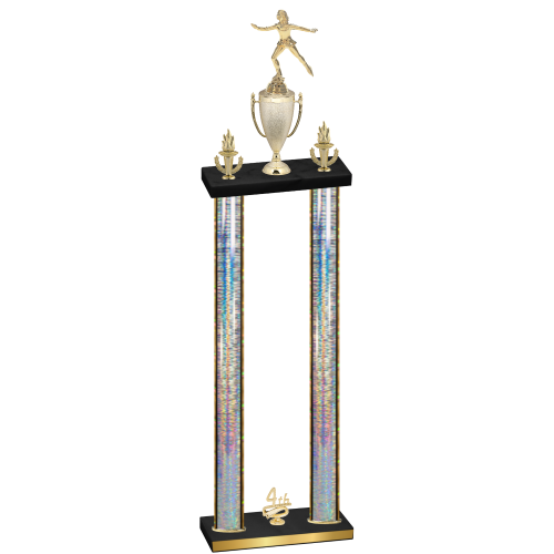 Double Silver Glacier Fourth Place Skater Trophy