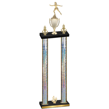 Double Silver Glacier Fourth Place Skater Trophy