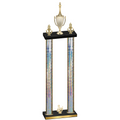 Double Silver Glacier Third Place Chess Trophy
