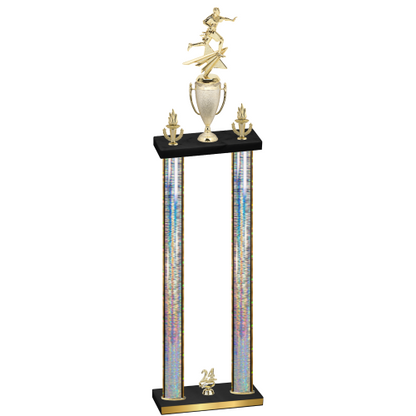 Double Silver Glacier Year Flag Football Trophy