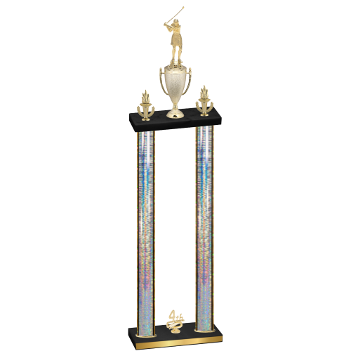 Double Silver Glacier Fourth Place Golf Trophy