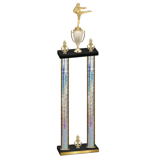 Double Silver Glacier Victory Karate Trophy