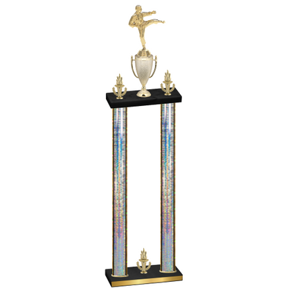 Double Silver Glacier Victory Karate Trophy