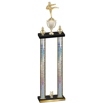 Double Silver Glacier Year Karate Trophy
