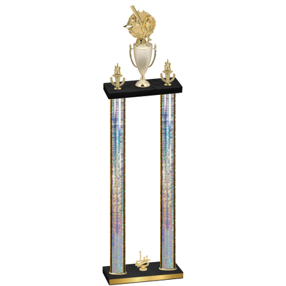 Double Silver Glacier First Place Baseball Trophy