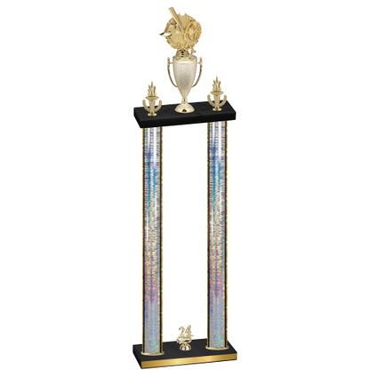 Double Silver Glacier Year Baseball Trophy