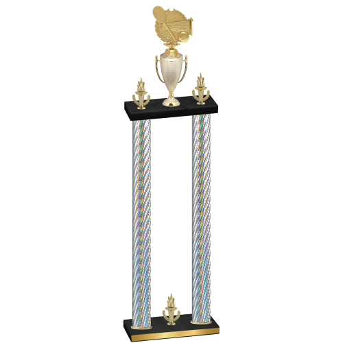 Double Silver Carbon Fiber Victory Tennis Trophy