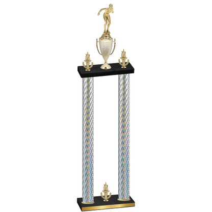 Double Silver Carbon Fiber Victory Tennis Trophy
