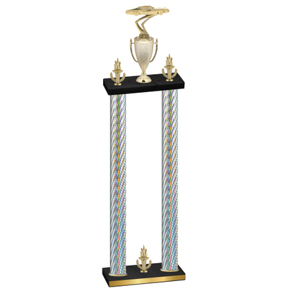 Double Silver Carbon Fiber Victory Cars Trophy