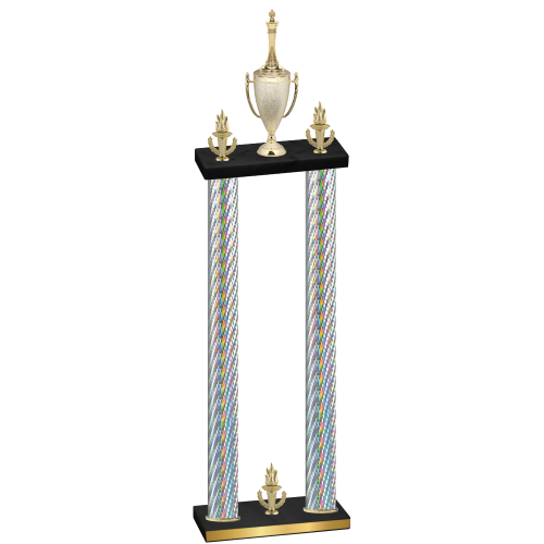 Double Silver Carbon Fiber Victory Chess Trophy