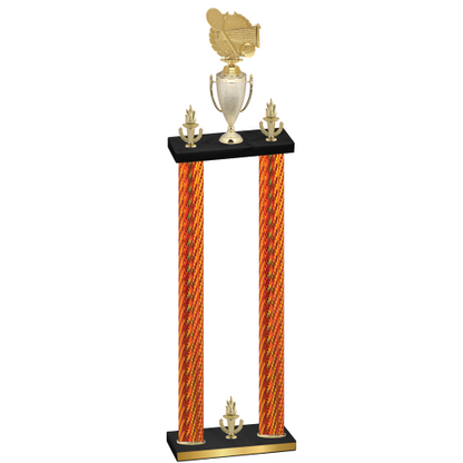 Double Orange Carbon Fiber Victory Tennis Trophy