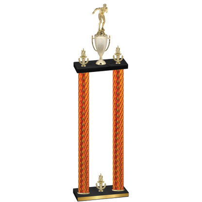 Double Orange Carbon Fiber Victory Swimming Trophy