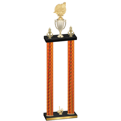 Double Orange Carbon Fiber First Place Swimming Trophy