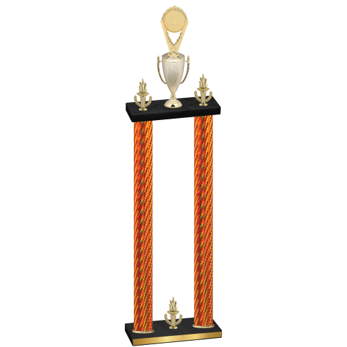 Double Orange Carbon Fiber Victory Insert Trophy