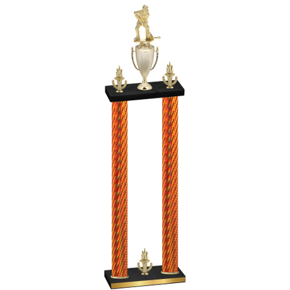 Double Orange Carbon Fiber Victory Hockey Trophy
