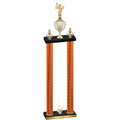 Double Orange Carbon Fiber Second Place Academics Trophy