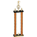 Double Orange Glacier Fourth Place Soccer Trophy