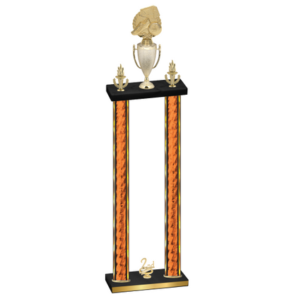 Double Orange Glacier Second Place Soccer Trophy